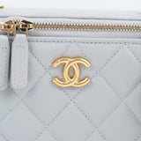 Chanel Vanity Caviar Light Gray Sweetheart Crush