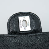 Chanel Double Flap Medium Black SHW - s11