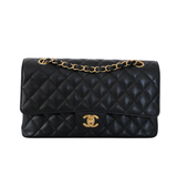 Chanel Double Flap Medium Black GHW - s31