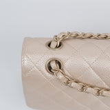 Chanel Double Flap Pearly Beige Medium -s16