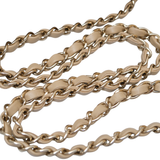 Chanel Mini Rectangle Raffia Dark Beige GHW