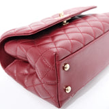 Chanel Coco Handle Small Burgundy GHW - (MICROCHIP)