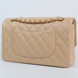 Chanel Double Flap Medium Beige Claire -(MICROCHIP)