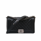 HOLD | Chanel Le Boy Old Medium Black RHW - (BRANDNEW)