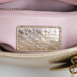 Dior Mini Lady D Phython Gold