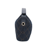 Chanel Classic Mini Hobo Pouch w/ Chain Dark Blue Denim