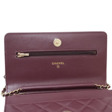 HOLD | Chanel WOC Burgundy Seasonal GHW - (MICROCHIP)