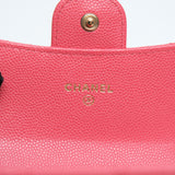 Chanel Dark Pink Trifold Wallet GHW - s22