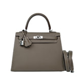 HOLD | Hermes Kelly 25 Etoupe Sellier PHW - U
