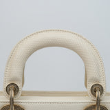 Lady Dior Mini Lizard Latte - GHW