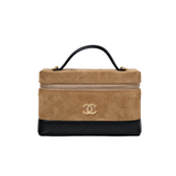 Chanel Coco Base Top Handle Long Vanity Suede