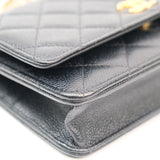 Chanel WOC Black Letres Top Handle GHW - (MICROCHIP)