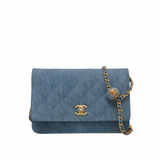 Chanel WOC Denim Pearl Crush GHW - (MICROCHIP)