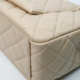 Chanel Single Flap XXL Beige GHW - (UNUSED)