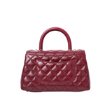 Chanel Coco Handle Small Burgundy GHW - (MICROCHIP)