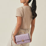 Chanel Top Handle Flap Purple - (MICROCHIP)