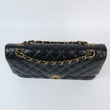 Chanel Double Flap Medium Black Caviar GHW -s9