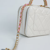 Chanel Matelasse White Multicolor Top Handle Pick Me Up