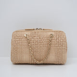 Chanel Mini Bowling Bag Raffia GHW