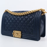 Chanel Le Boy Old Medium Blue -s27