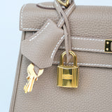 HOLD | Hermes Kelly 25 Togo Etoupe GHW - U