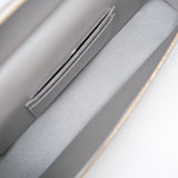 Chanel Slim Long Vanity Silver Metallic Lizard Embossed GHW