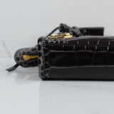 Balenciaga Nano City Croc Black Gray