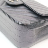 Chanel Chevron Mini Rectangle Black RHW - s24