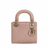 Lady Dior Mini Pink Ostrich GHW