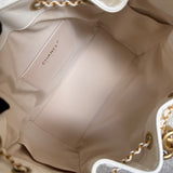 HOLD Chanel 25 Medium White GHW - (MICROCHIP)