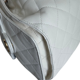 HOLD Chanel 25 Medium White GHW - (MICROCHIP)