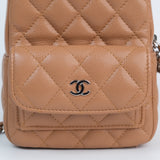 Chanel 2024 Mini Caviar Caramel Backpack