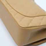 Chanel Double Flap Medium Dark Beige Vintage GHW -s8