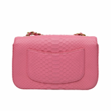 HOLD | Chanel Mini Rectangle Python Pink GHW