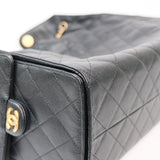 Chanel 25 Medium Black Caviar GHW - (MICROCHIP)