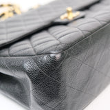 Chanel Vintage Flap Black Caviar GHW - s7