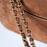Chanel Maxi Flap 32CM Suede Camel GHW