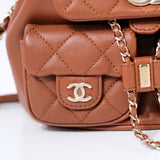 Chanel Mini Duma Backpack Caramel GHW - (MICROCHIP)