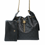 Chanel 25 Medium Black Caviar GHW - (MICROCHIP)