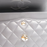 HOLD | Chanel Double Flap Small Dark Gray - (MICROCHIP)