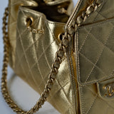 Chanel 25 Mini Gold Metallic