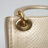 Dior Mini Lady D Phython Gold