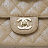 HOLD | Chanel East West Flap Dark Beige GHW - s10