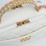 Chanel Matelasse White Multicolor Top Handle Pick Me Up