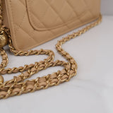 Chanel Wallet on Chain (WOC) Beige Pearl Crush - (MICROCHIP)