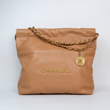 Chanel 22 Small Caramel Ghw - (MICROCHIP)