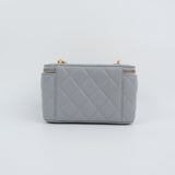 Chanel Vanity Caviar Light Gray Sweetheart Crush