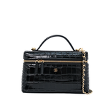 Chanel Slim Vanity Croc Black GHW