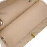 Chanel Double Flap Small Beige Claire GHW - (MICROCHIP)