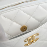 Chanel Matelasse White Multicolor Top Handle Pick Me Up